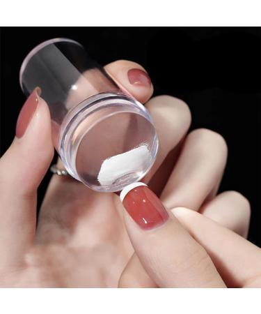 2 PCS Nail Stamp Double Sided Nail Art Jelly Stamper French Manicure Kit Silicone Nail Stamper French Tip with Scraper for Nails Manicure Tools - Buy Online on GoSupps.com