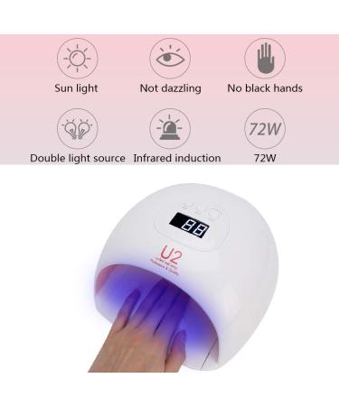 72W Professional Nail Dryer - UV-LED Light for Gel Nail Polish & Manicure | #1 Nail Art Equipment in the UK - Buy Online on GoSupps.com