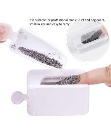 BOKIOESDE Nail Dip Container with Funnel Dipping Powder Holder Glitters Rhinestones Collecting Storage Box Manicure Pedicure - Buy Online on GoSupps.com