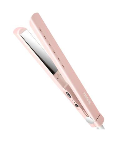 Nano Titanium Hair Straightener  MCH Flat Iron for Fast Straightening  Salon Flat Iron Hair Straightener with Negative Ion Get Frizz-Free Hair  Dual Voltage Straightening Iron with 5 Temps  Pink