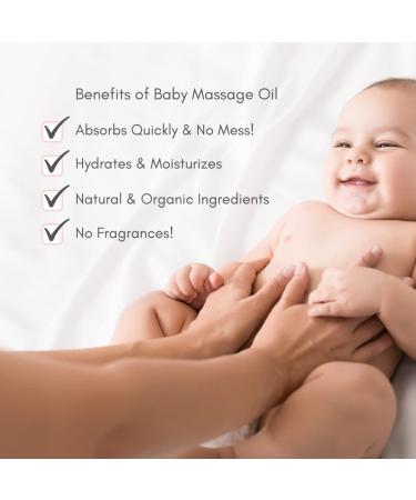 Irene Organics All Natural Baby Oil - Unscented Moisturizing Organic Ingredients - Safe for Newborns to Adults - 4oz - Buy Online on GoSupps.com