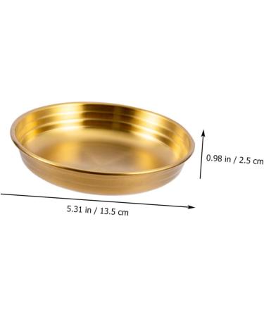 Zerodeko 3 Pcs Pickle Dish Flatware Korean Food Spices Snack Trays Plates Sauce Dish Soy Sauce Bowl Side Dish 13.5X13.5X2.5CMx3pcs Goldenx3pcs - Buy Online on GoSupps.com