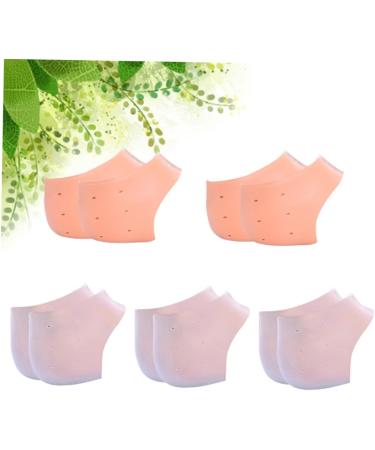 FRCOLOR 5 Pairs of Pedicure Heel Tear Spa Socks Heel Socks Foot Socks for Dry Feet Socks with Heel Pad Heel Sleeve Socks with Open Heel Socks with Heel Tear Silicone Cover - Buy Online on GoSupps.com