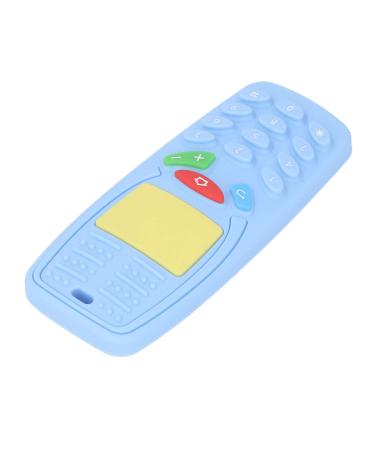 Infant Chew Toy Teething Toy Funny Mobile Phone Shaped for Nursery School for Home (Light Blue)