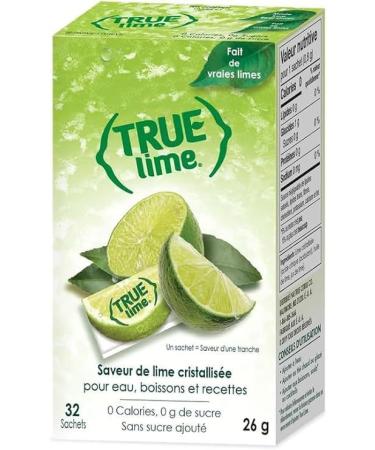 TRUE LIME Water Enhancer (128 Packets | 32 Packets each box x 4) | Zero Calorie Unsweetened Water Flavouring | For Water Bottled Water & Recipes | Water Flavor Packets Made with Real Citrus - 4 Pack - Buy Online on GoSupps.com