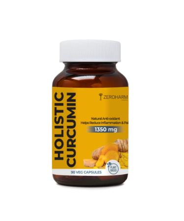 Curcumin Capsules 1350mg | Helps Reduce Inflammation and Pain | Antioxidant & Anti-inflammatory (90 Capsules)