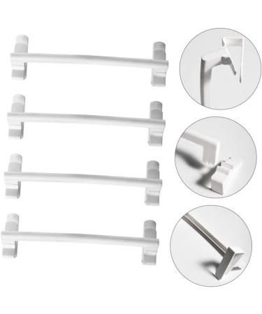 Anneome 4pcs Door Hook Cabinet Hooks Towel Hook Over Drawer Towel Rack Towel Hanging Rack Cabinet Door Shelf White 24X7X6CM - Buy Online on GoSupps.com