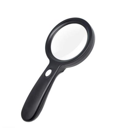 Handheld Magnifying with Light 40X Illuminated Magnifier 12 LED Lights Compatible with Child Elderly Seniors Reading Black Good Times