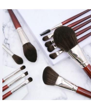 Buy MADALIAN 12 Brushes Set - Complete Loose Powder & Eyebrow Brush Beauty Tools with Wooden Handle | International Shipping Available - Buy Online on GoSupps.com