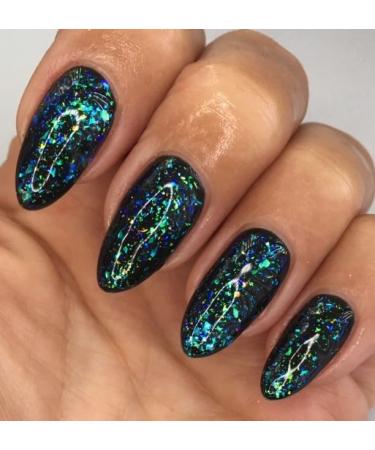 Bluesky Nail Gel Polish Chameleon Flakes Galaxy 07 UV LED Soak Off 10ml Black Base is required for the effect in photo