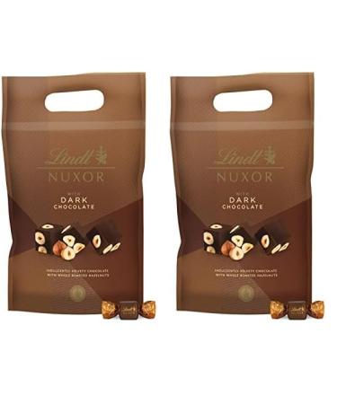 Lindt - Maxi Sachet NUXOR - Chocolat Noir et Noisettes enti res 700g 1 Unit (Lot de 2) Noir 700g (Lot de 2)