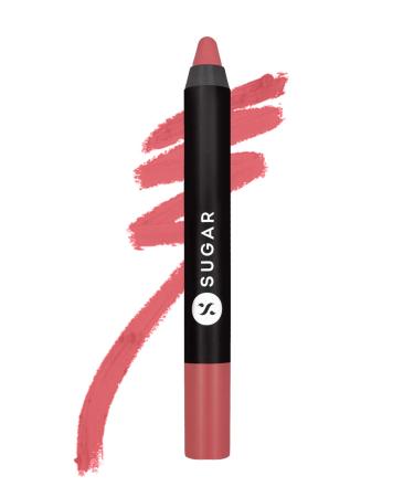 SUGAR Cosmetics Matte As Hell Crayon Lipstick27 Sunny Randall (Warm-toned light coral) with SharpenerHighly pigmented  Creamy Texture  Long lasting Matte Finish