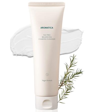AROMATICA Tea Tree Balancing Foaming Cleanser 6.35oz / 180g Vegan EWG VERIFIED Packaging may vary - Buy Online on GoSupps.com