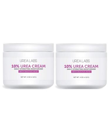 UREA LABS | 10% Urea Cream w/ Salicylic Acid and Lavender Oil. Daily Moisturizer for Face, Hand, Foot & Full Body use. Healing, Hydrating, Therapeutic Cream for severe Dry Skin and Keratosis Pilaris (2 cream)