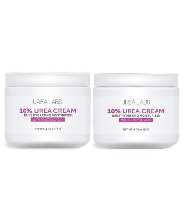 UREA LABS | 10% Urea Cream w/ Salicylic Acid and Lavender Oil. Daily Moisturizer for Face, Hand, Foot & Full Body use. Healing, Hydrating, Therapeutic Cream for severe Dry Skin and Keratosis Pilaris (2 cream)