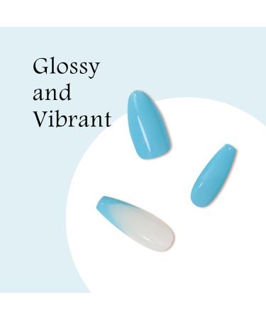 MAYCHAO 15ML Gel Nail Polish 1Pc Deep Sky Blue Gel Polish Soak Off UV LED Nail Polish Nail Art Starter Manicure Salon DIY at Home 0.5 OZ - Buy Online on GoSupps.com