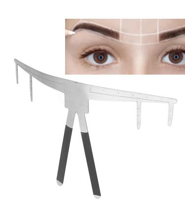 Three-Point Positioning Eyebrow Ruler - Portable Stainless Steel Caliper Tool for Accurate Measurements - Buy Online on GoSupps.com