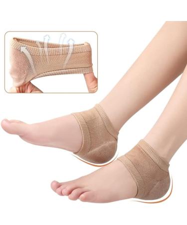 Moisturizing Gel Heel Socks - 2 Pairs Toeless Spa Socks for Cracked Heel Treatment & Dry Feet Care for Men & Women - Buy Online on GoSupps.com