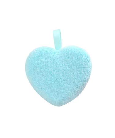 Heart Shaped Microfiber Makeup Remover Pad - Blue | Eco-Friendly & Reusable Makeup Wipe for Gentle Cleansing - Buy Online on GoSupps.com