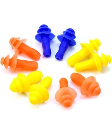 5 Pairs Soft Silicone Swim Mushroom Ear Plug Waterproof Earplug Protector Stylish Attractive and Fashion for Concert Swimming Study Loud Noise Snoring
