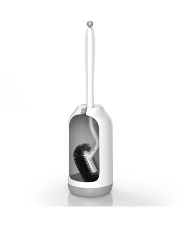 Toilet Bowl Brush Holder Set: Bathroom Deep Cleaning Toilet Cleaner Scrubber Under Rim with Curved Bristle for Dead Corner Clean - Hidden Modern Rv Toilet Decorative Accessories with Caddy - White A-white - Buy Online on GoSupps.com