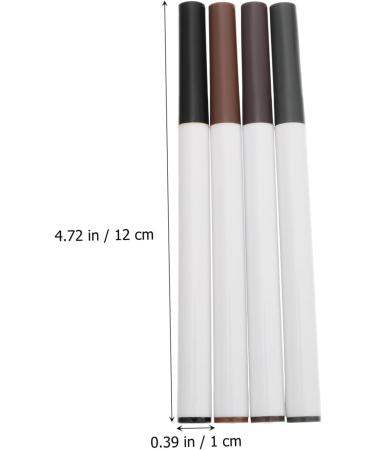 WOONEKY 4pcs Four Forked Eyebrow Pencil Brow Pencil and Brush Microblading Eyebrow Pen Make up Kit Abs - Buy Online on GoSupps.com