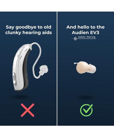 Audien Hearing EV3 Rechargeable Hearing Amplifier - Nearly Invisible Sound Booster - Buy Online on GoSupps.com
