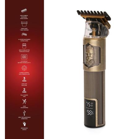 Paul Anthony 'Style Pro' USB-C Lithium Tramline Detailing & Stubble T-Bar Trimmer with LCD Display Zero mm Cutting and 4 Combs 1mm - 6mm - H5136A USB Detailer Trimmer - Buy Online on GoSupps.com