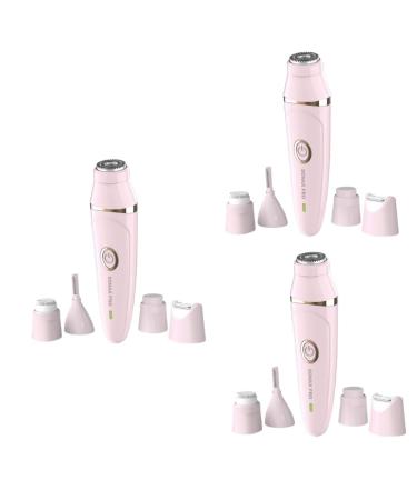 Beavorty 3st 5 in 1 razor Electrician for women Face brush women Face cleaning brush personal trimmer facial razor for women ABS hair professional knife head 14x4cmx3pcs rosax3stk