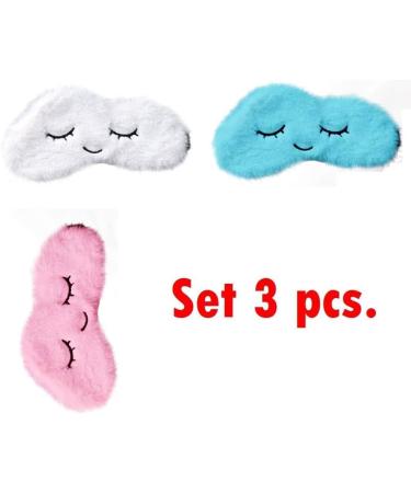 Kids Sleep Mask Set - 3 Blockout Light Eye Covers for Girls and Boys - Buy Online on GoSupps.com