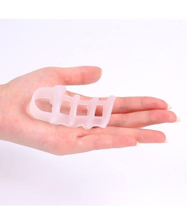 ALINZO Bunion Corrector for Women & Men - Gel Toe Separators for Overlapping Toes Big Toe Straightener Pain Relief Bunion Corrector Day Night Support (Transparent)