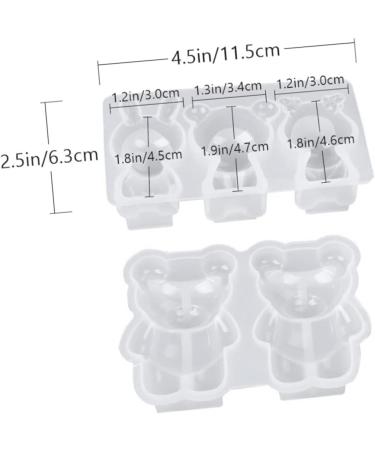 MAGICLULU Silicone Animals 2pcs Coaster Bear Mold Dessert Cake Adorable Pendants Crystal Baking Resin Earring DIY Cartoon Doll 11.5X6.3X2.4CM White - Buy Online on GoSupps.com