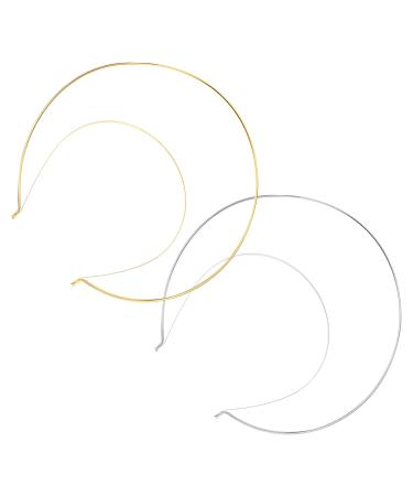 Solustre Angel Headband Gold Crown Tiara - Elegant Headpiece for Women Bride Cosplay & Halloween (2PCs Gold & Silver) - Buy Online on GoSupps.com