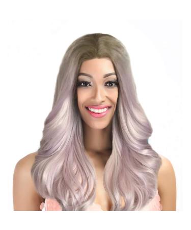 Wig Ladies Long Hair Pink Women Brazilian Long Wavy Synthetic Cosplay Curly Hair 50s 60s 70s 80s