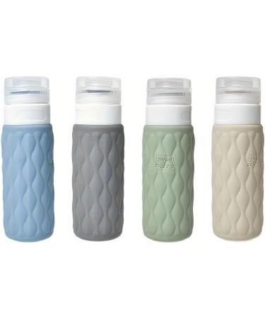 LuHaKiDu Travel Size silicone bottle Kits TSA Approved Proof Travel Containers for Toiletries (Dark color) - Buy Online on GoSupps.com