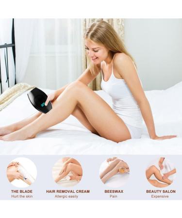 IPL Hair Removal Device with Ice Skate System - 5 Energy Levels 999 900 Light Impulses Permanent Painless Hair Remover (Black) - Buy Online on GoSupps.com