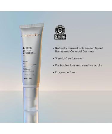 Evereden Healing Eczema Treatment 1.7 fl oz | Plant Based Eczema Cream for Babies, Kids, and Adults | Fragrance-Free Formula - Buy Online on GoSupps.com