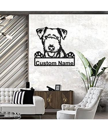 Personalized Lakeland Terrier Wooden Shield Art | Custom Birthday & Father's Day Gift | Unique Animal Decor - Buy Online on GoSupps.com