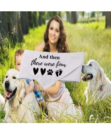 1 Piece Baby Announcement Dog Bandana And Then There Were Four Dog Bandana New Baby Gift Pregnancy Gift (Were Four White) - Buy Online on GoSupps.com