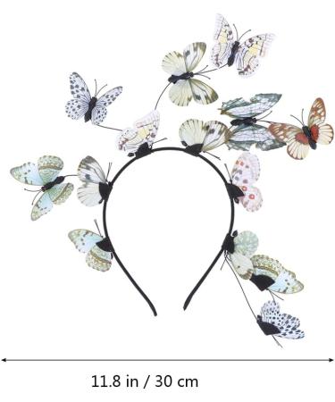 Lurrose Butterfly Headband Butterfly Fascinator Hat Halloween Costume Bohemian Headpiece for Women (Color 3) As Shown - Buy Online on GoSupps.com