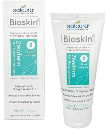 Salcura Natural Skin Therapy Bioskin Zeoderm Skin Repair Moisturiser Including Natural Ingredients Relieves Itchiness & Soothes Irritation Ideal For Severely Dry & Dehydrated Skin 50ml - Buy Online on GoSupps.com