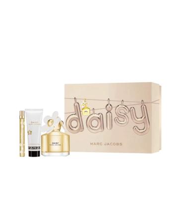 Marc Jacobs Daisy for Women 3.4 Ounce & 0.33 Ounce Eau de Toilette Spray + 2.5 Ounce Body Lotion Floral fruity 3 Piece Set