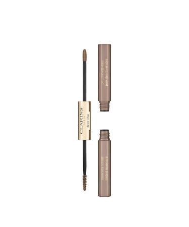 Clarins Brow Duo | 2-In-1 Brow Pencil and Tinted Brow Gel | Buildable Powder-To-Cream Formula Sculpts Defines and Fills In Brows 01 - Tawny Blond