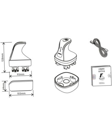 Beavorty Rechargeable Head Massage Device | Scalp Massager & Hair Care Tool for Relaxation | International Shipping Available - Buy Online on GoSupps.com