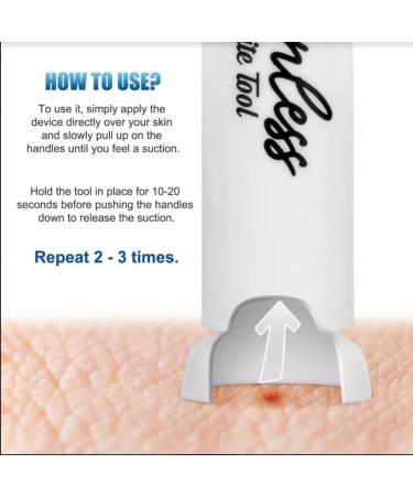Painless Bug Bite Extractor | Instant Relief from Mosquito/Bee/Wasp Bites | All Natural, Chemical-Free Treatment - Buy Online on GoSupps.com