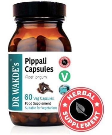DR WAKDE's Pippali Capsules (Long Pepper) 60 Veg Caps Plant-based Supplement Made in UK Vegan All Natural Same Day Dispatch - Buy Online on GoSupps.com