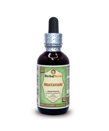 Herbal Terra LLC Shatavari (Asparagus Racemosus) Glycerite Organic Dried Root Powder Alcohol-Free Liquid Extract 2 oz Alcohol-FREE 2 Fl Oz (Pack of 1)