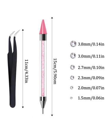 1400 AB Rhinestones Set - 6 Sizes with Tweezers & Picker Pen for Nail Clothing & Craft Projects | International Shipping - Buy Online on GoSupps.com