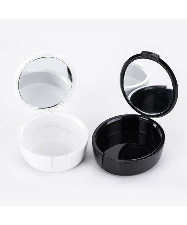 Anawakia Oval Braces Box - Premium Denture Box with Mirror for Dental Prosthesis - Black | International Shipping Available - Buy Online on GoSupps.com