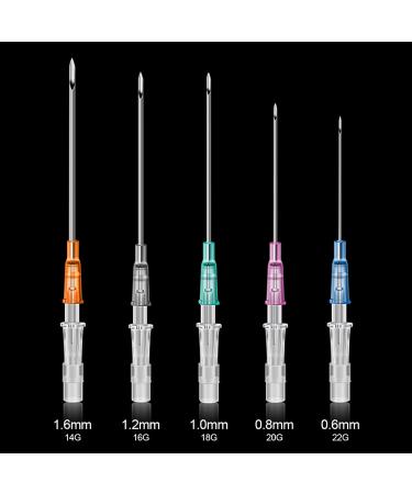 Prgislew 14G Catheter Piercing Needles - 5 Pack, Hollow Needles for Ear, Nose, Lip, Tongue, Belly, Navel, Nipple, and Cartilage Piercings - Buy Online on GoSupps.com